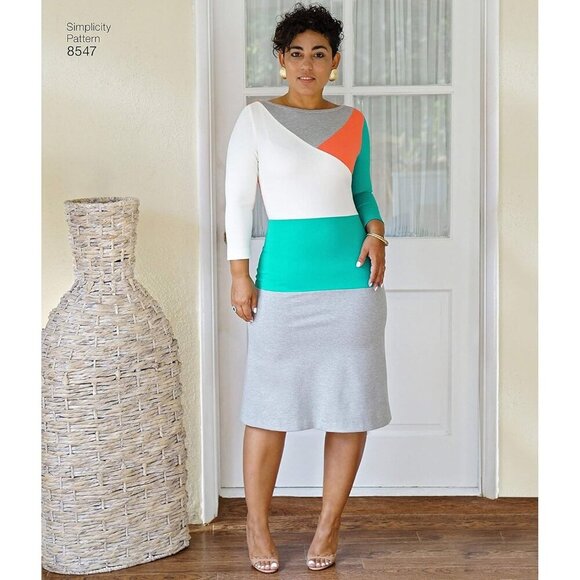 Simplicity D0885 / 8547 Misses/Miss Petite Knit Dress Pattern Size 8-16 MIMI G - Picture 4 of 8